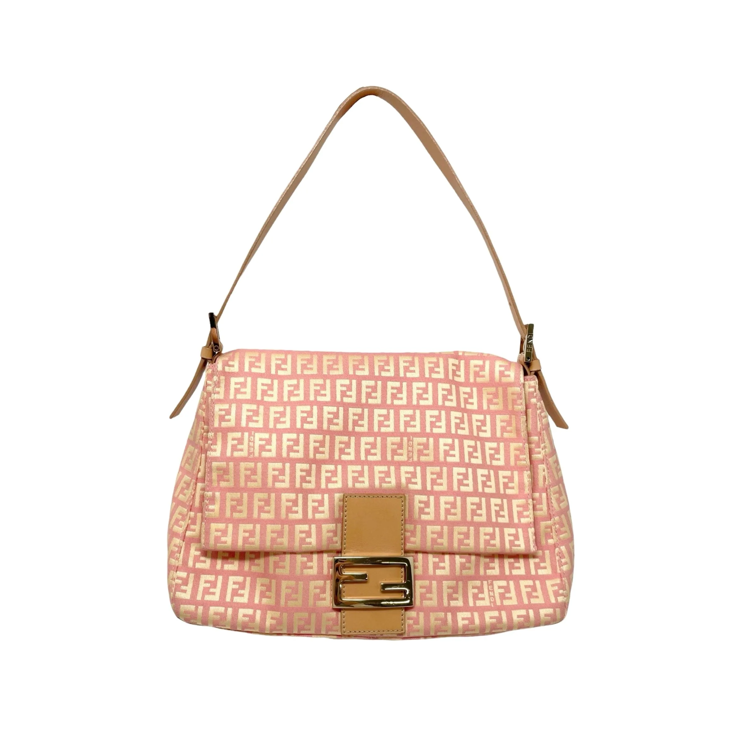 Fendi Pink Canvas Baguette