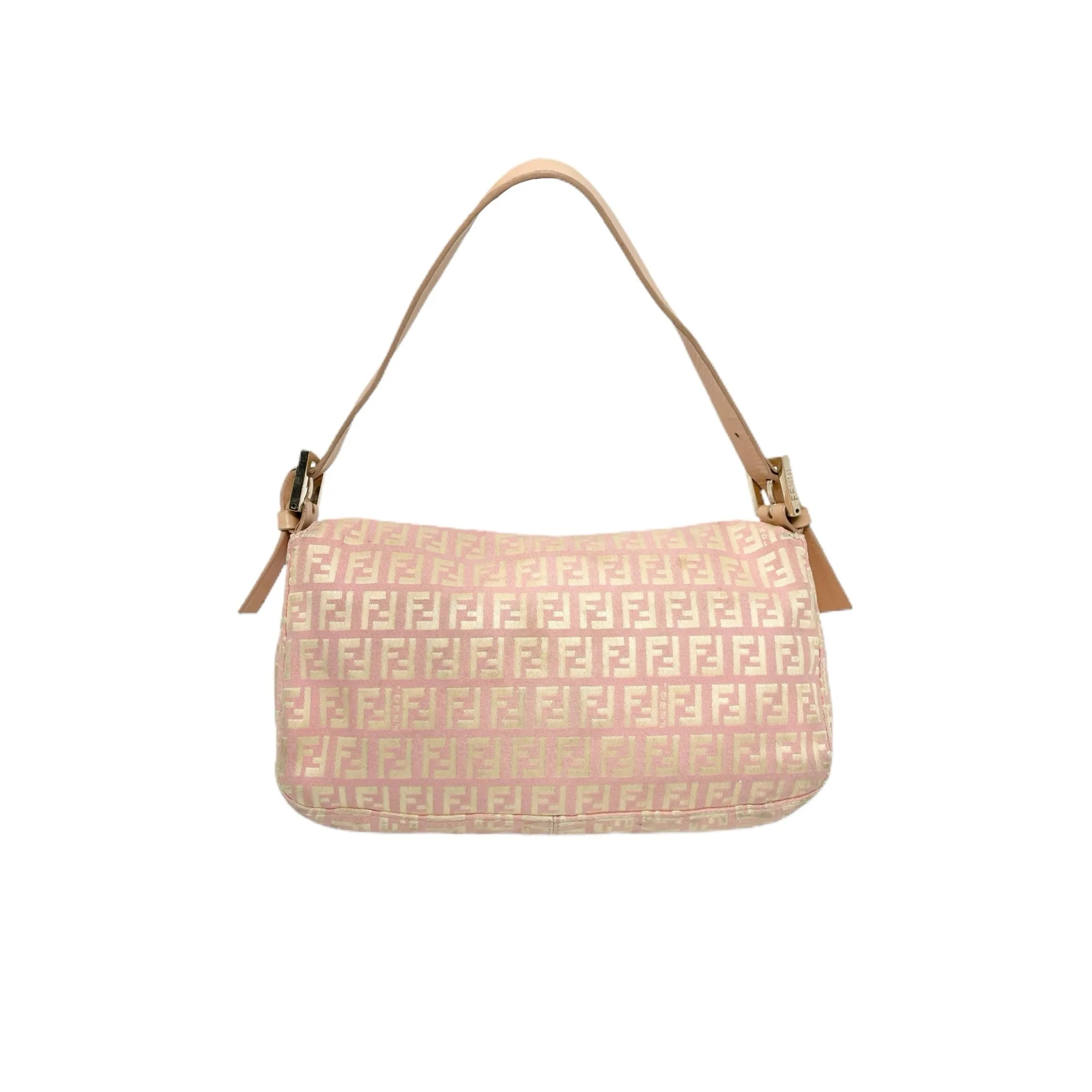 Fendi Pink Canvas Baguette