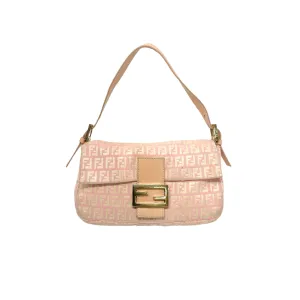 Fendi Pink Canvas Baguette