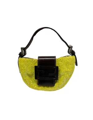 Fendi Yellow Beaded Croissant Bag