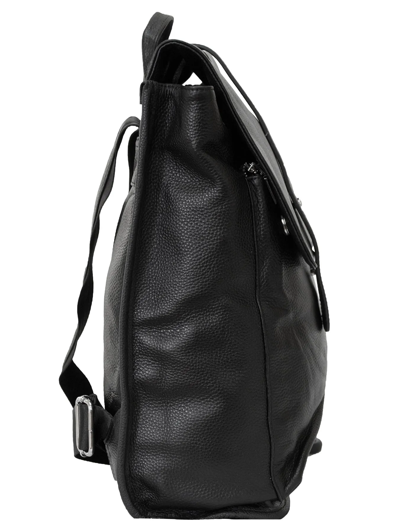 Fino 68016 Full Grain Genuine Leather Front Strap Design Backpack