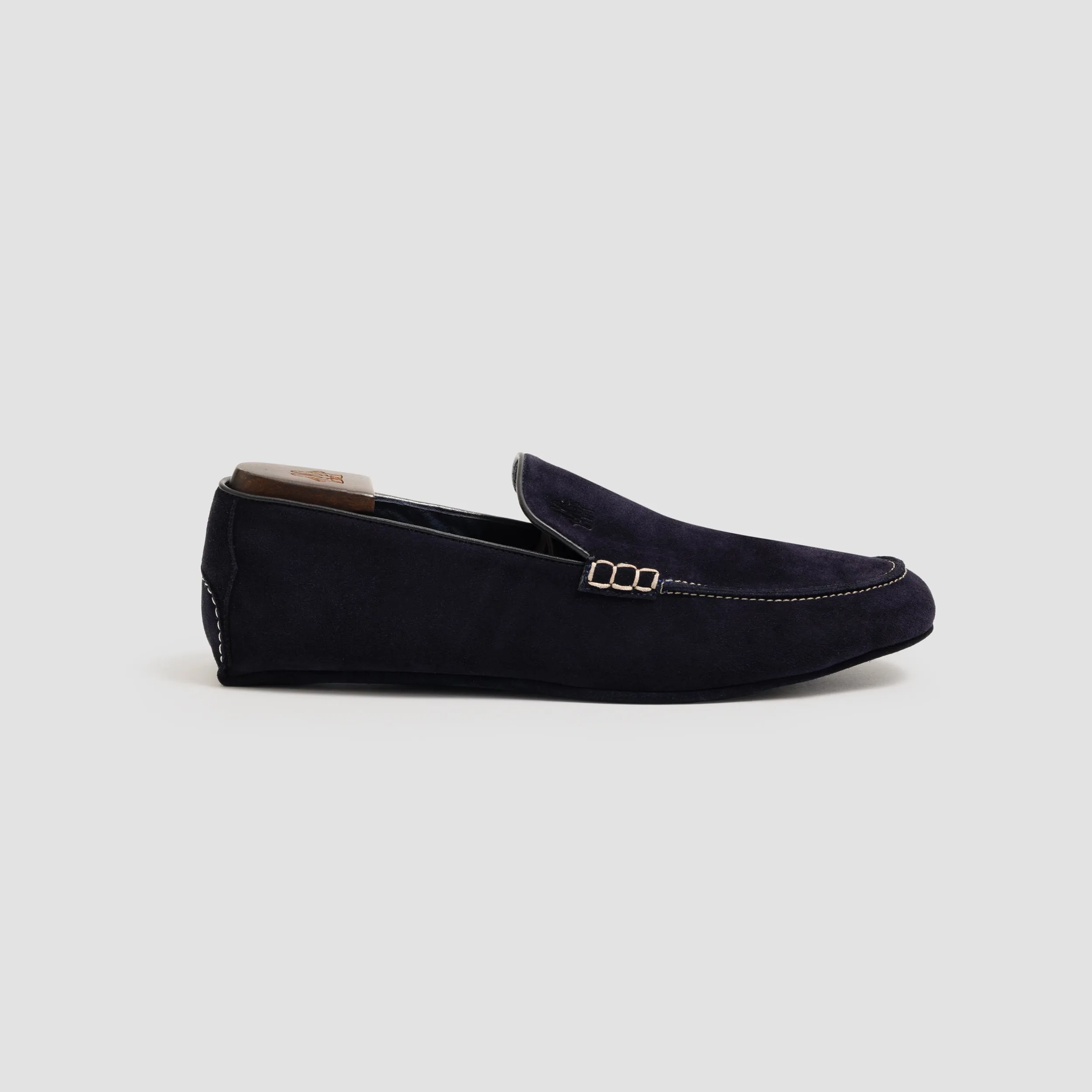 Fiumicino Navy Suede Men's Travel Slipper