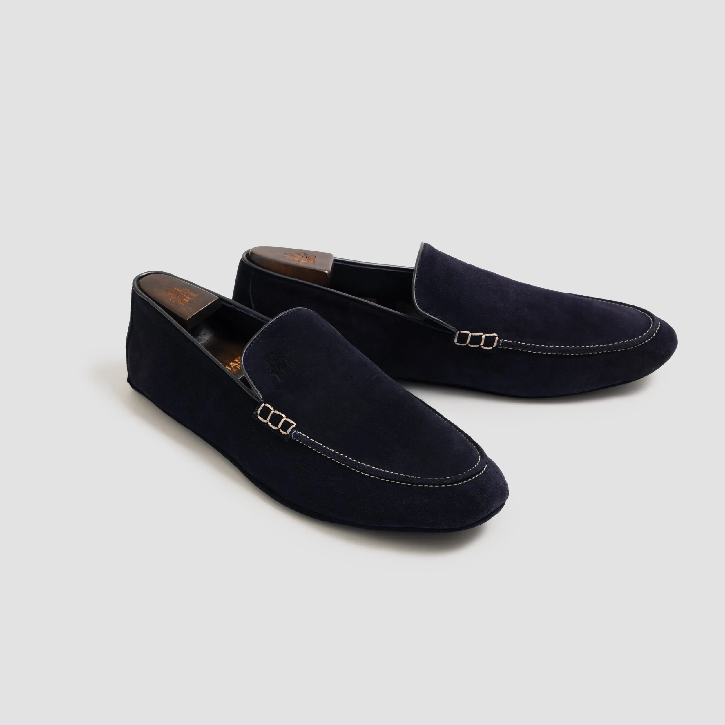 Fiumicino Navy Suede Men's Travel Slipper