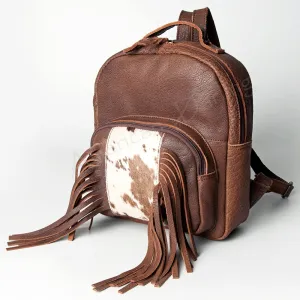 Fringe Cowhide Leather Backpack