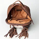 Fringe Cowhide Leather Backpack
