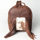 Fringe Cowhide Leather Backpack