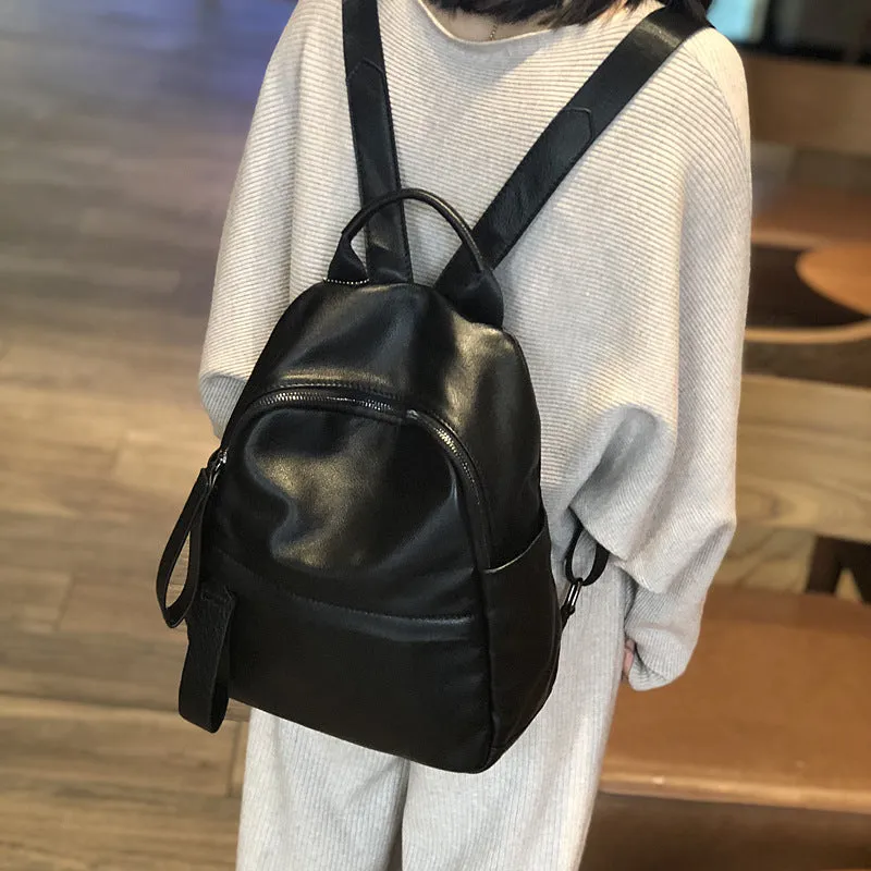 Full Grain Backpack For Women Leather Shoulder Bag Stylish Leather Backpack Purse Handmade School Backpack Travel Backpack