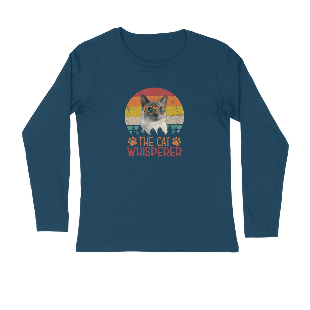 Full Sleeves Round Neck (Men) - The Cat Whisperer (5 Colours)