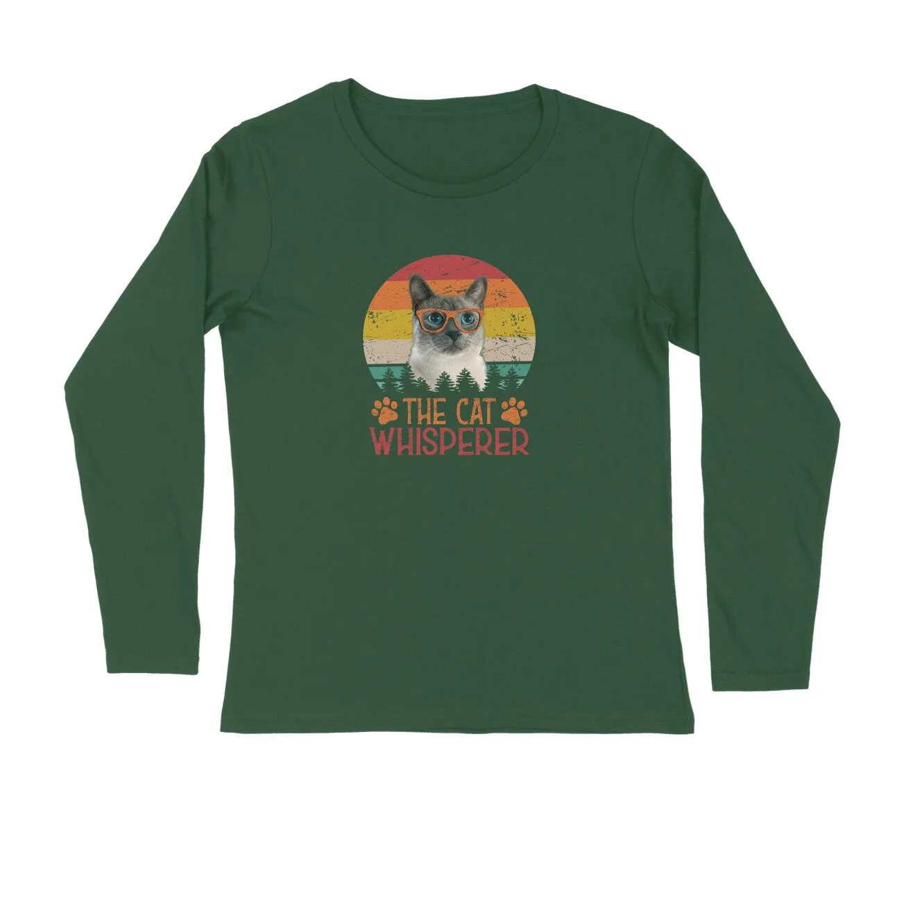 Full Sleeves Round Neck (Men) - The Cat Whisperer (5 Colours)