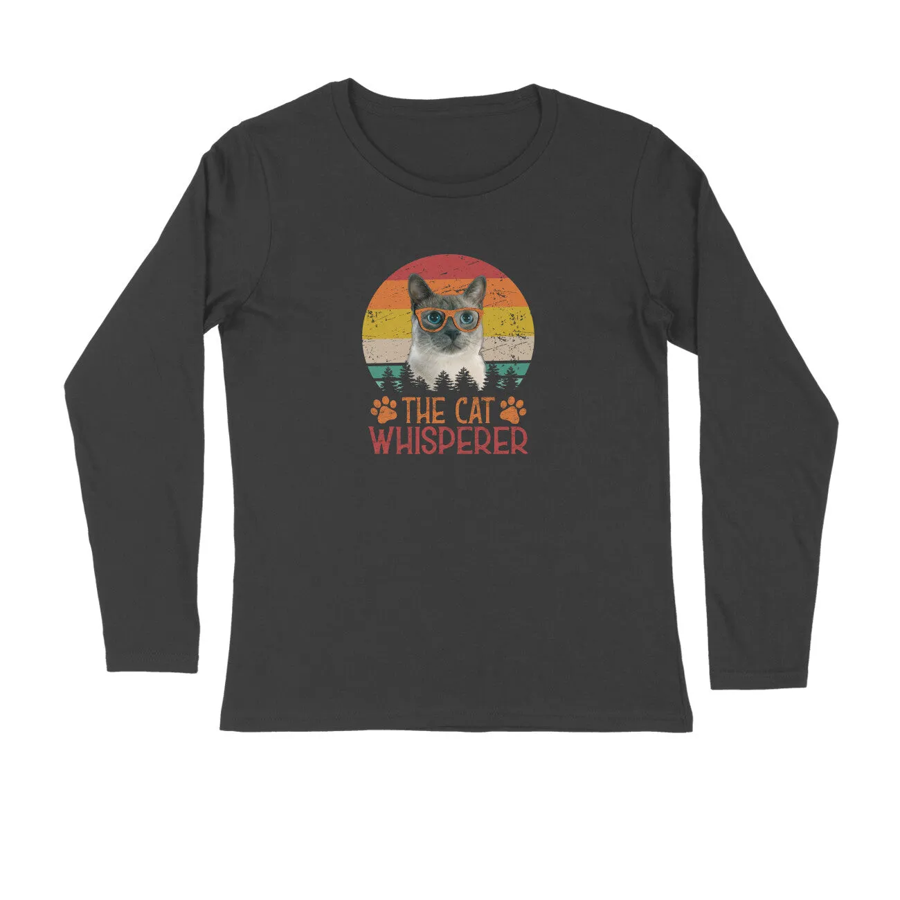 Full Sleeves Round Neck (Men) - The Cat Whisperer (5 Colours)