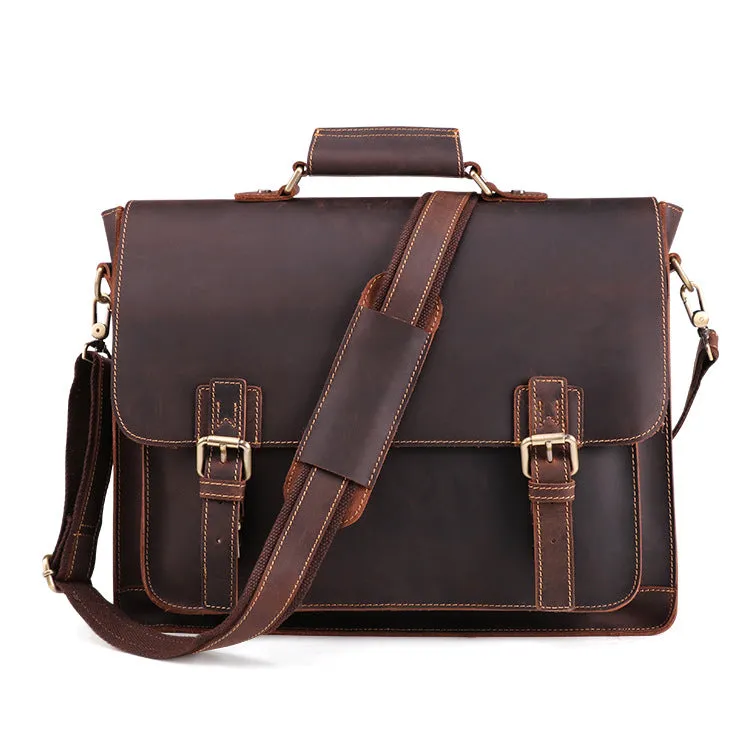 Genuine Leather Business Briefcase for Men's