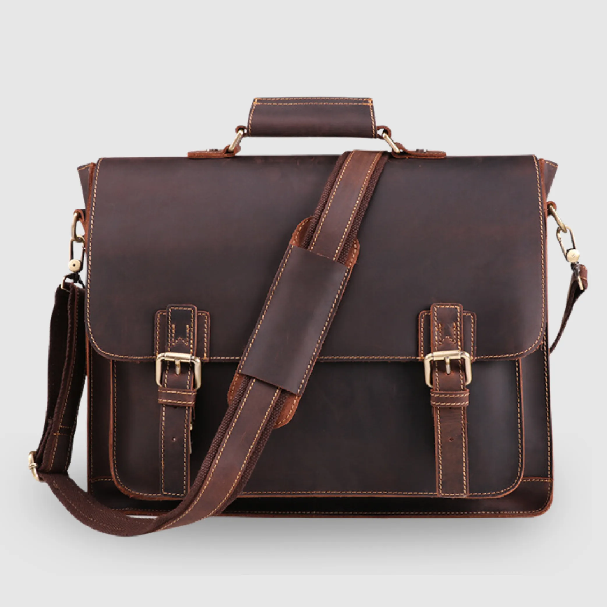 Genuine Leather Business Briefcase for Men's