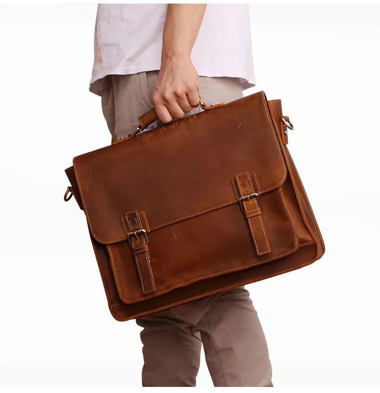 Genuine Leather Business Briefcase for Men's