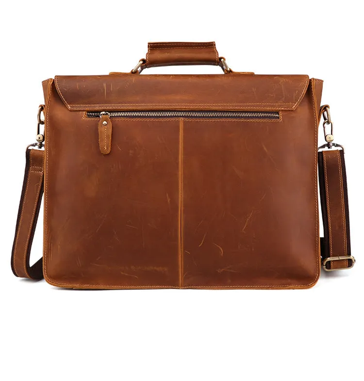Genuine Leather Business Briefcase for Men's