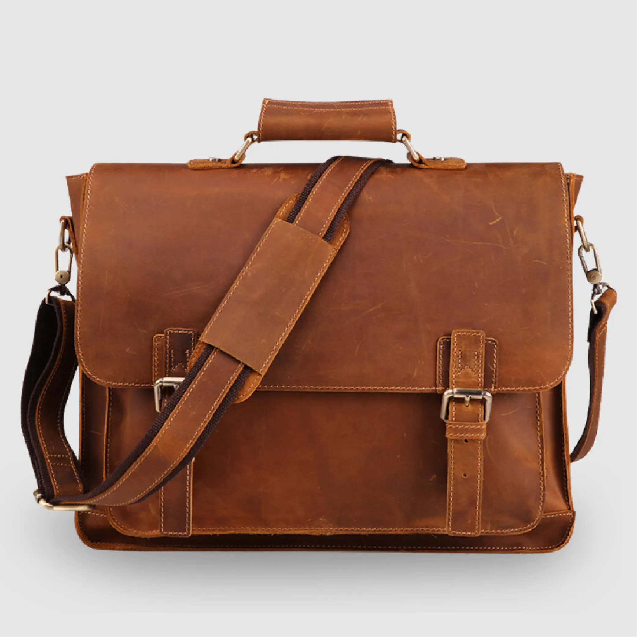 Genuine Leather Business Briefcase for Men's