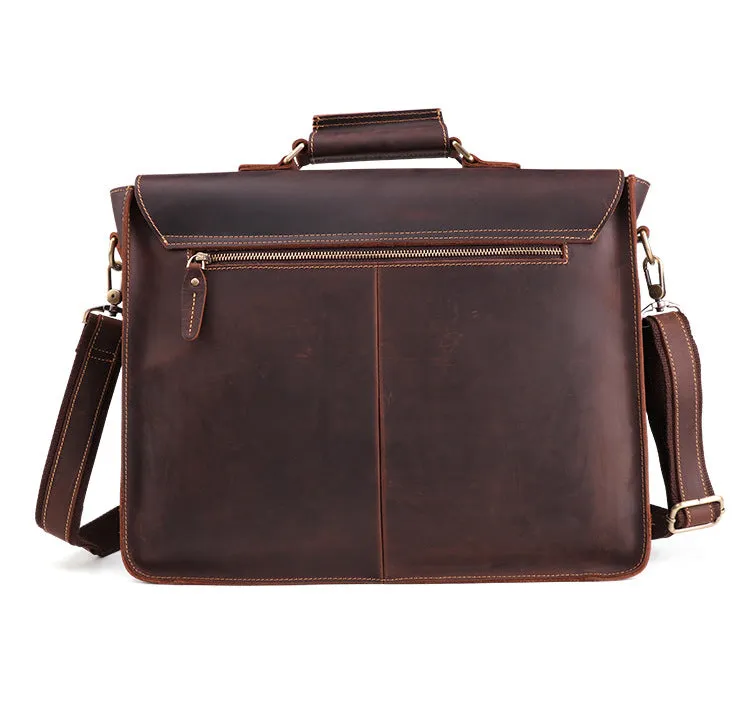 Genuine Leather Business Briefcase for Men's