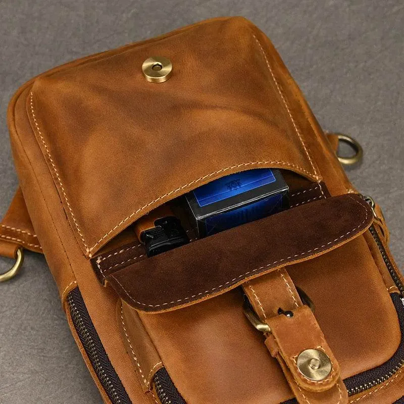 Genuine Leather Coin Pouch Short Cowhide Purse for Men