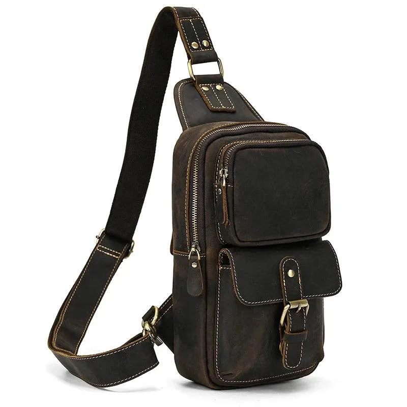 Genuine Leather Coin Pouch Short Cowhide Purse for Men