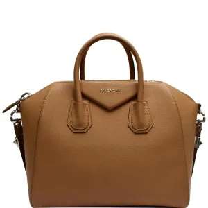 GIVENCHY Antigona Medium Leather Shoulder Bag Beige