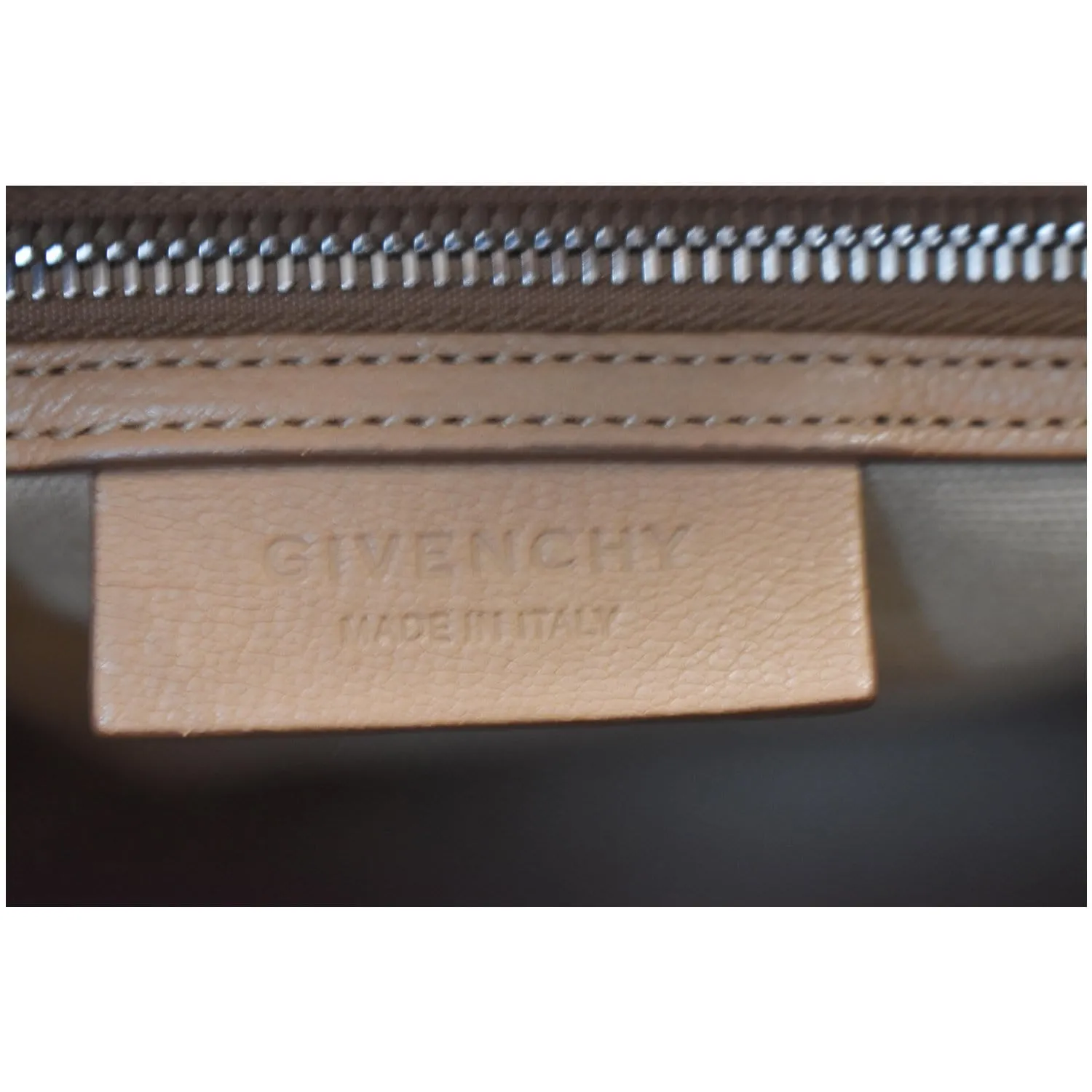 GIVENCHY Antigona Medium Leather Shoulder Bag Beige