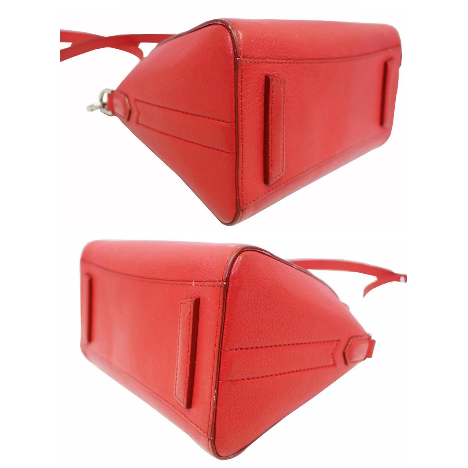 GIVENCHY Antigona Small Calfskin Leather Shoulder Bag Red