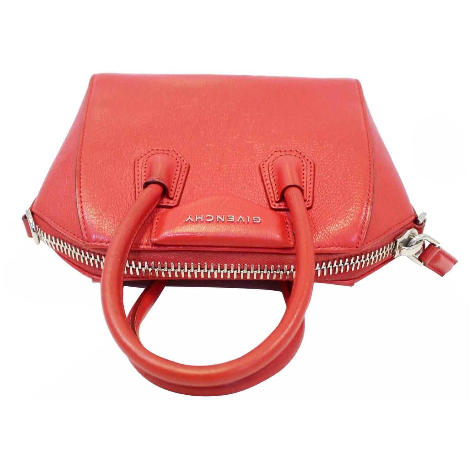 GIVENCHY Antigona Small Calfskin Leather Shoulder Bag Red