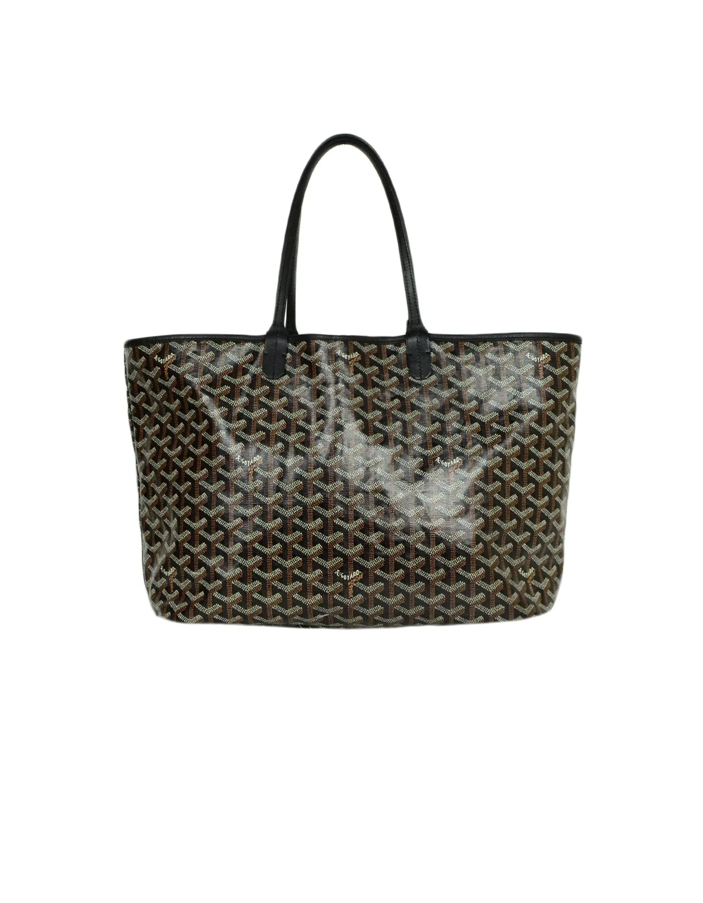 Goyard Black Canvas Goyardine Saint Louis PM Tote Bag w/ Insert