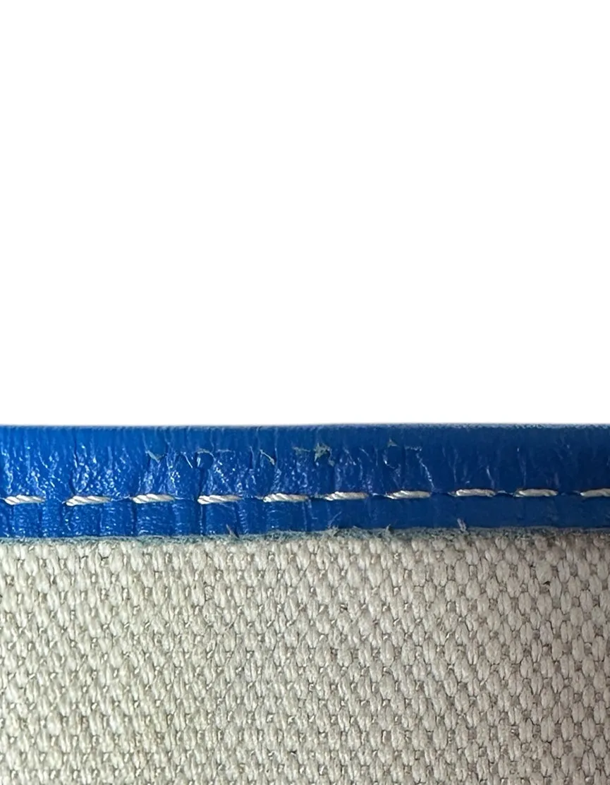 Goyard Blue Goyardine St. Louis GM Tote w/ Initials