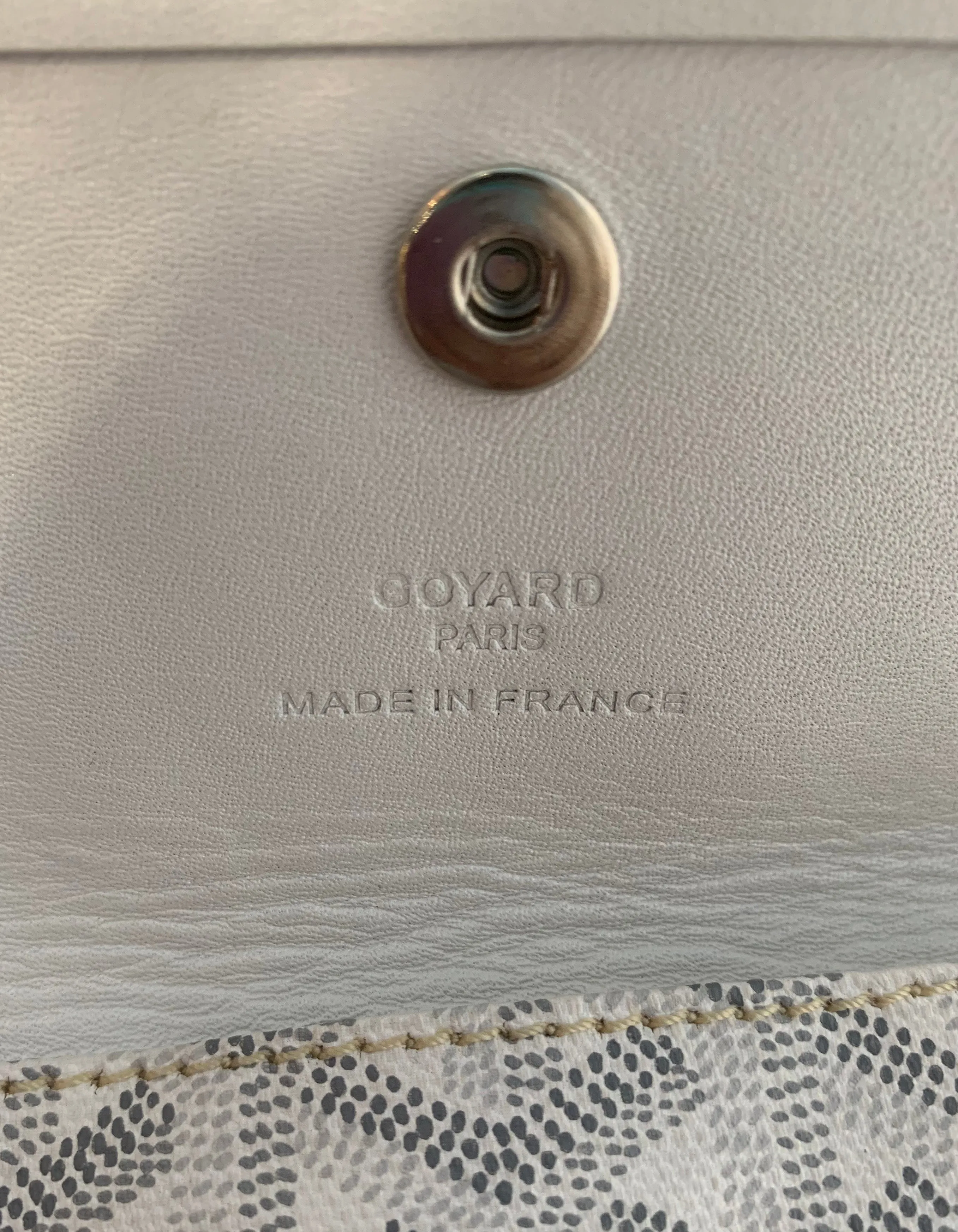 Goyard COLLECTORS White Goyardine Saint Louis PM Tote w/ Stripe & Crown