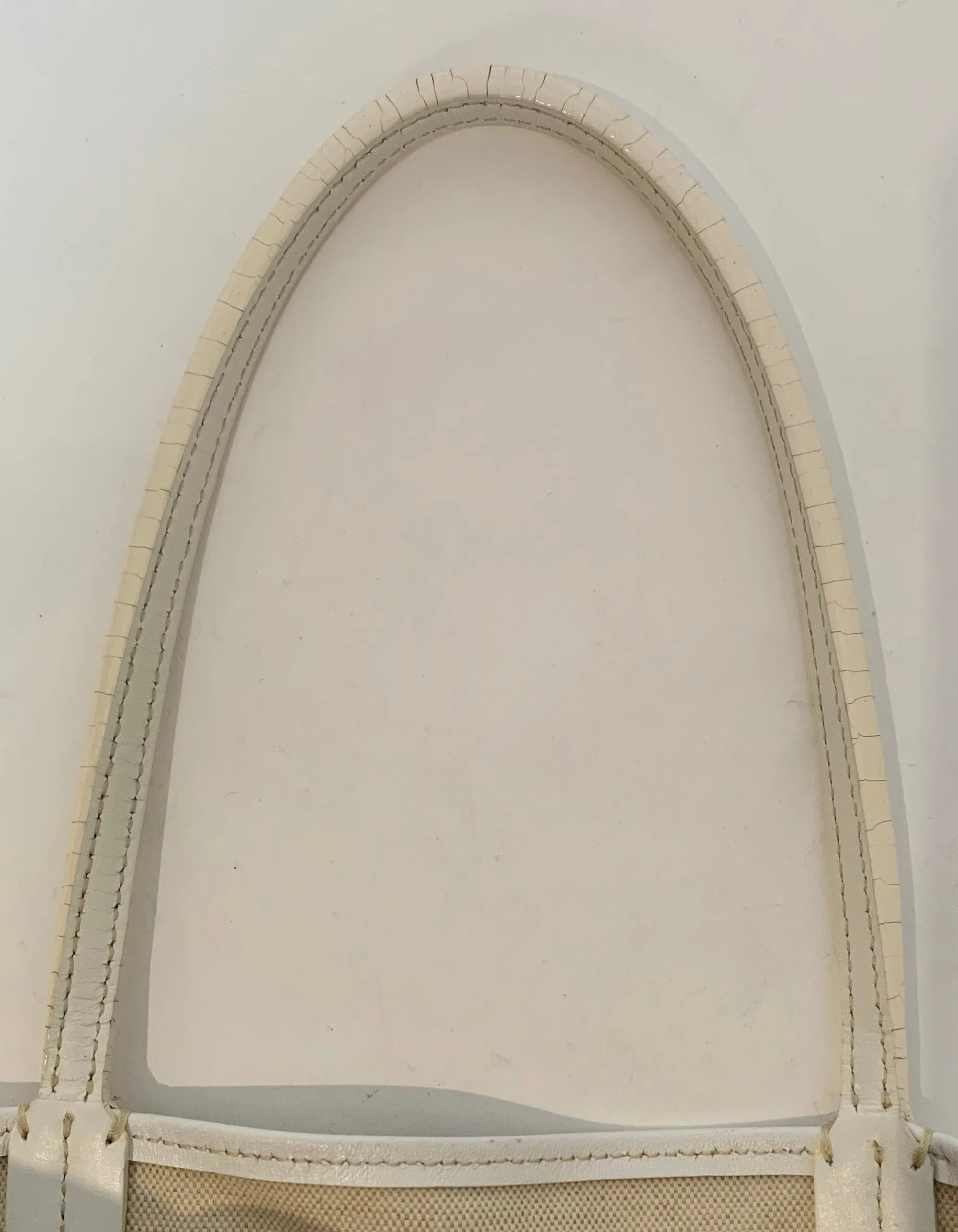 Goyard COLLECTORS White Goyardine Saint Louis PM Tote w/ Stripe & Crown