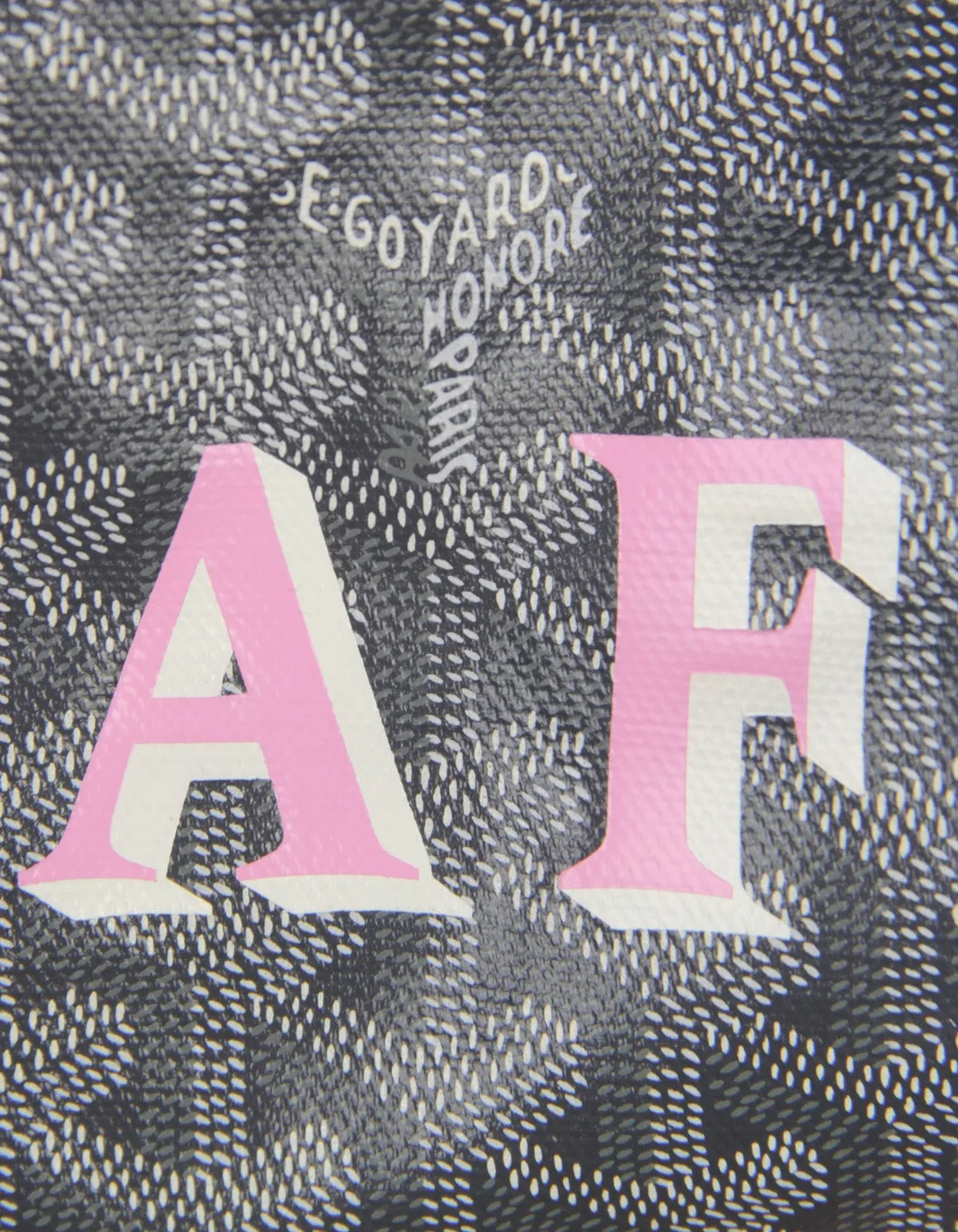 Goyard Grey Goyardine St. Louis GM Tote w/ Initials