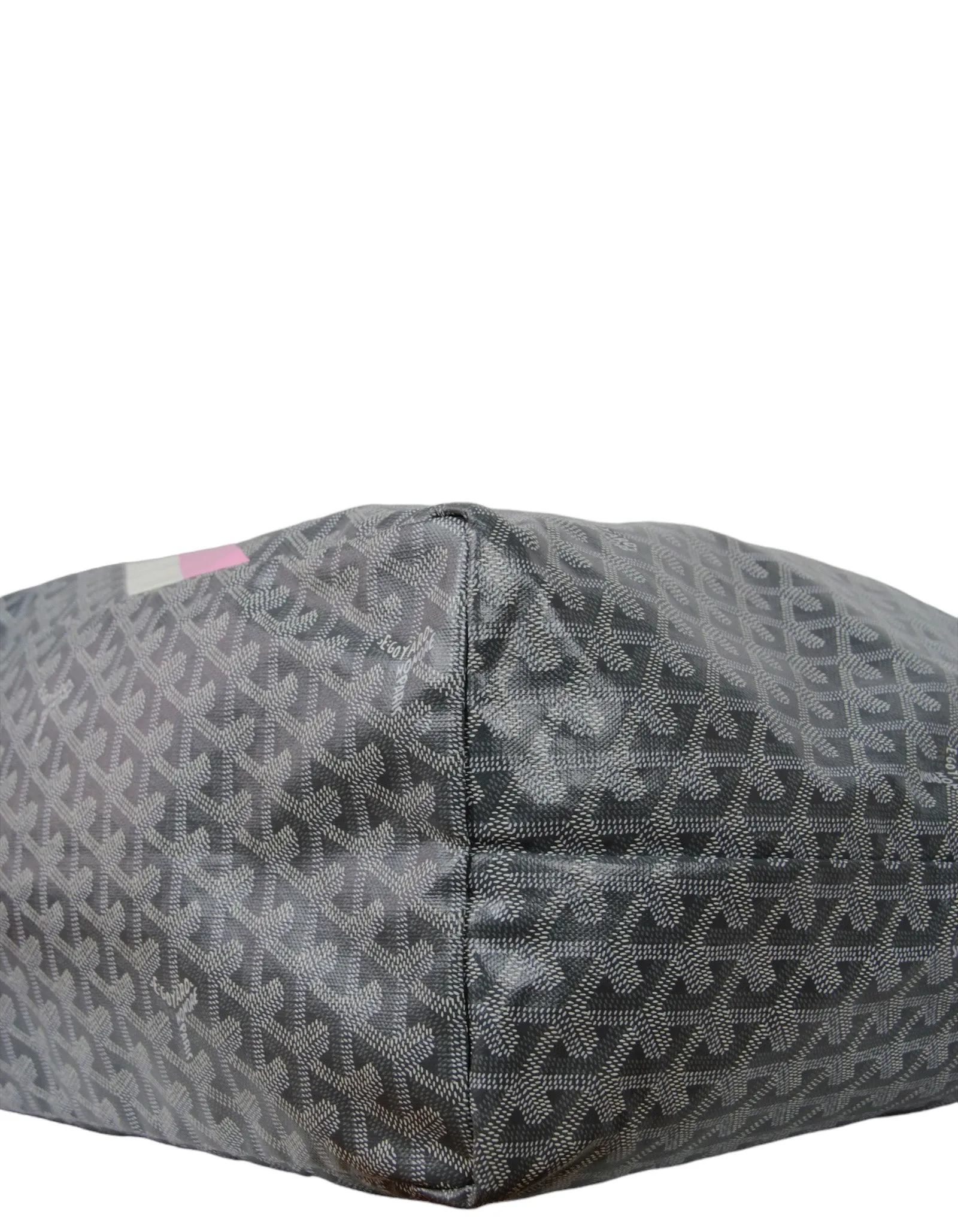 Goyard Grey Goyardine St. Louis GM Tote w/ Initials