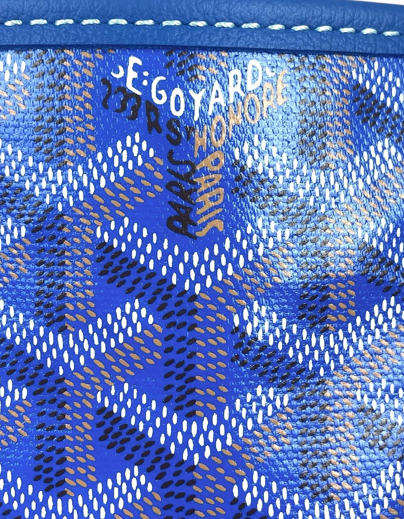 Goyard NEW Sky Blue Goyardine St. Louis GM Tote