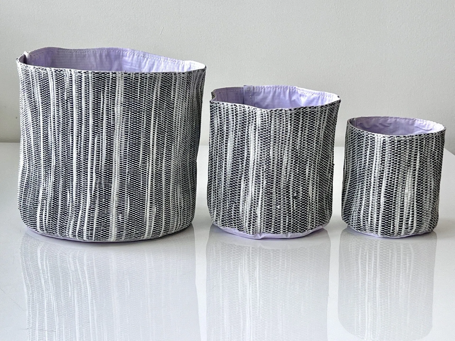 Gray Round Planter