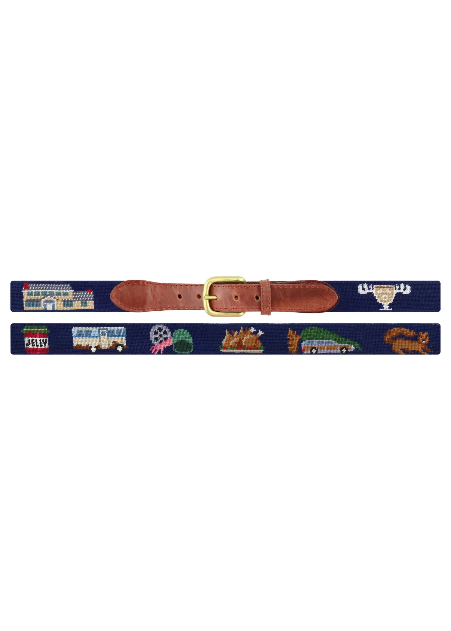 GRISWOLD CHRISTMAS TREE NEEDLEPOINT BELT