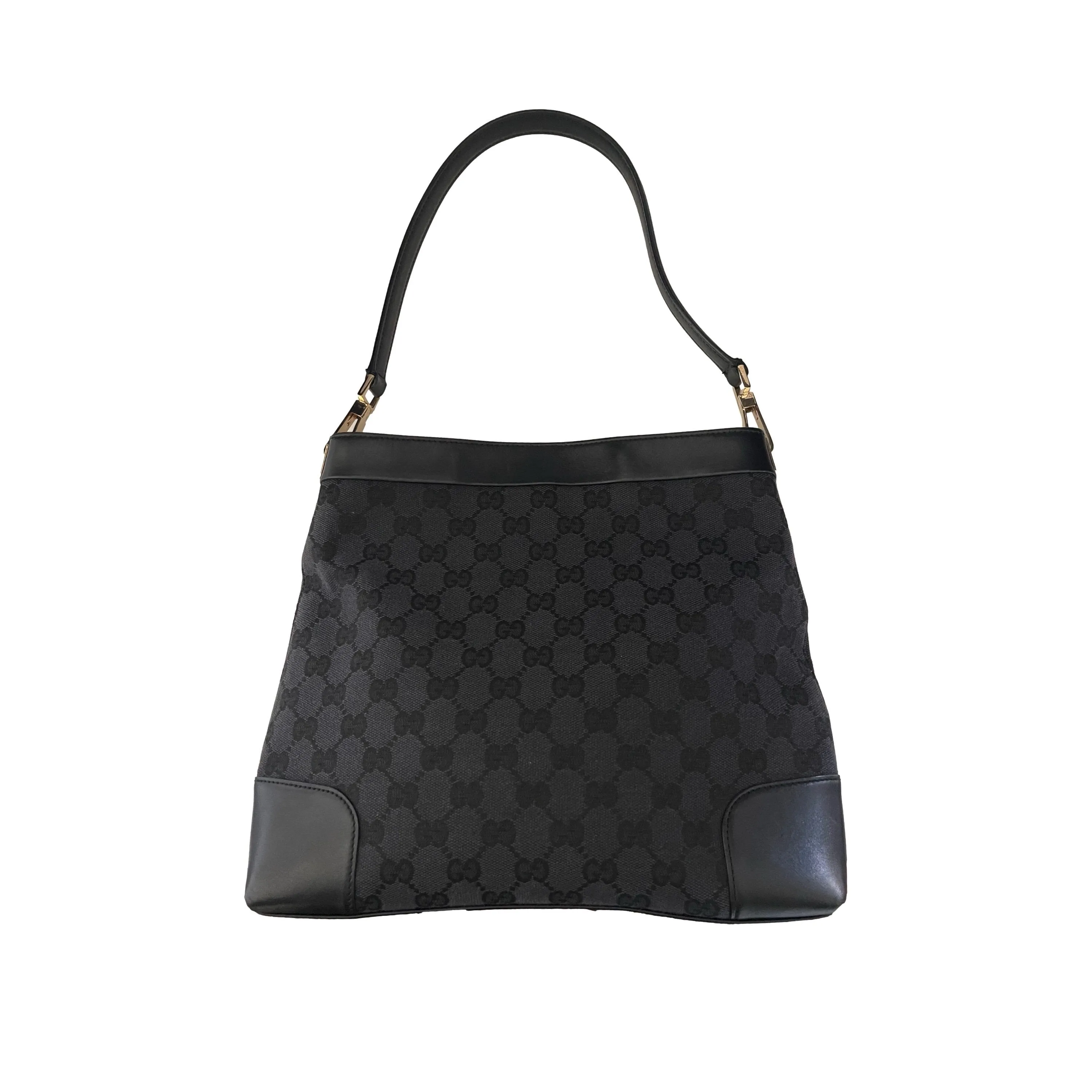 Gucci Black Monogram Shoulder Bag