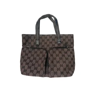 Gucci Black Monogram Shoulder Tote