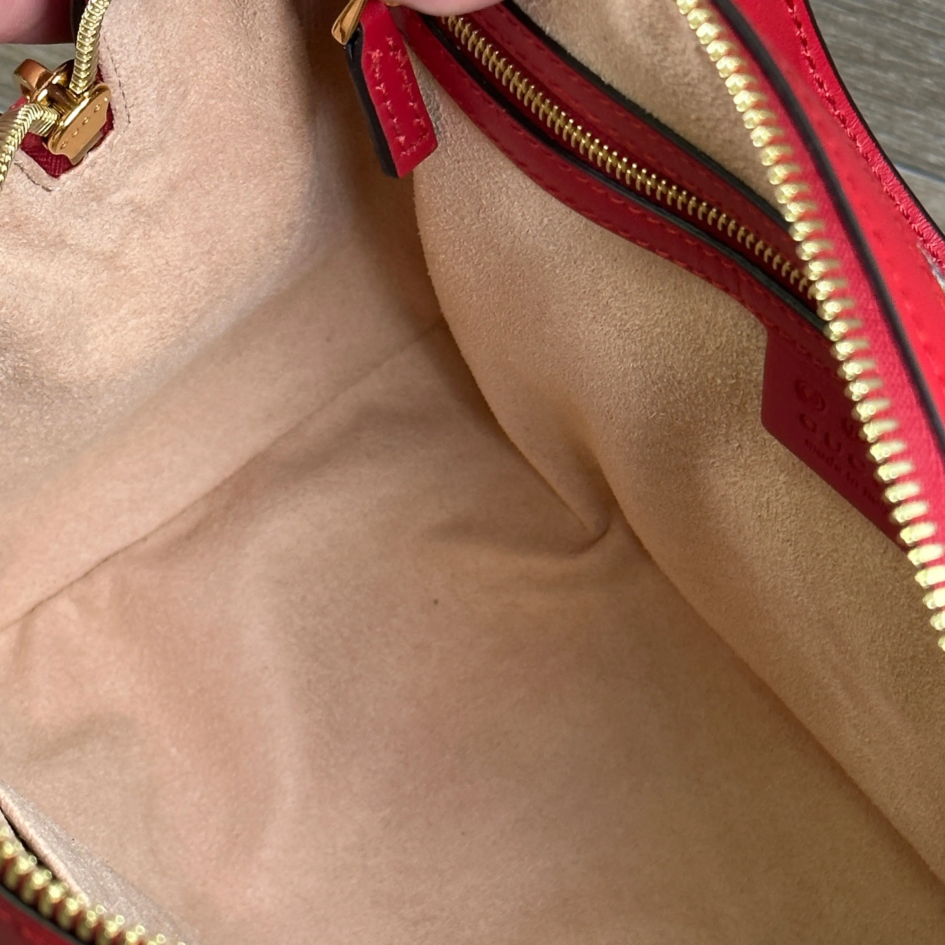 Gucci Blue Bloom GG Coated Canvas Small Boston Bag