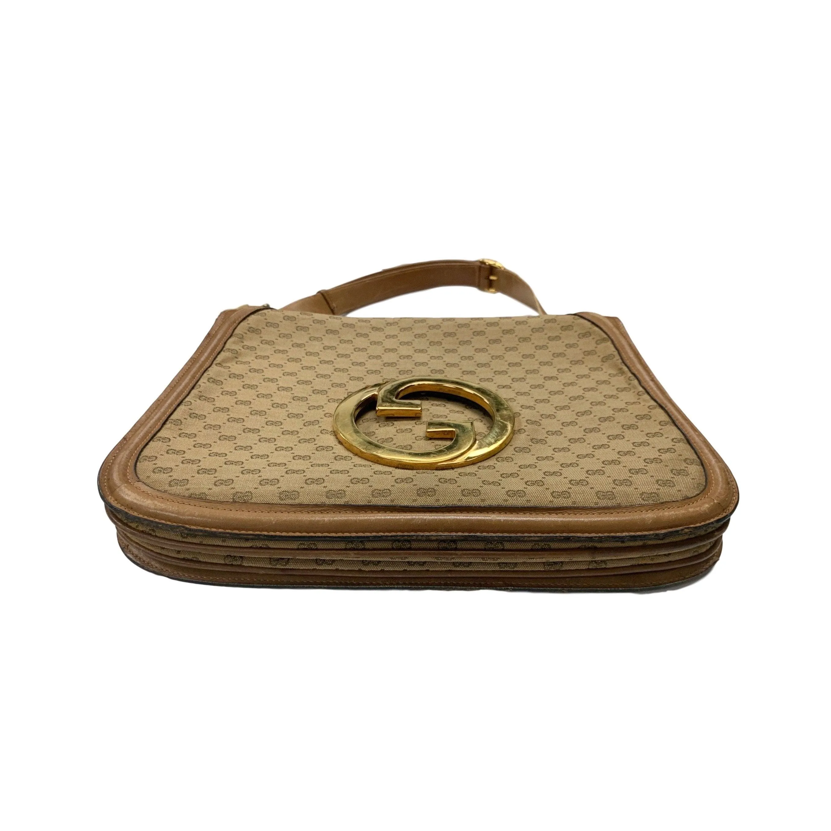 Gucci Brown Large Logo Shoulder Bag