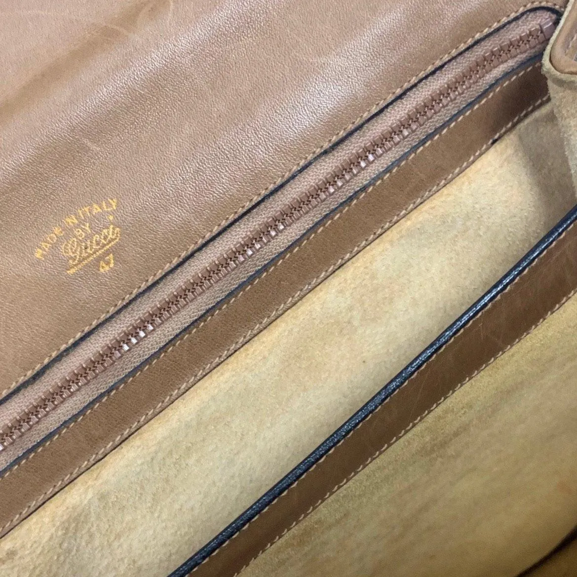 Gucci Brown Large Logo Shoulder Bag