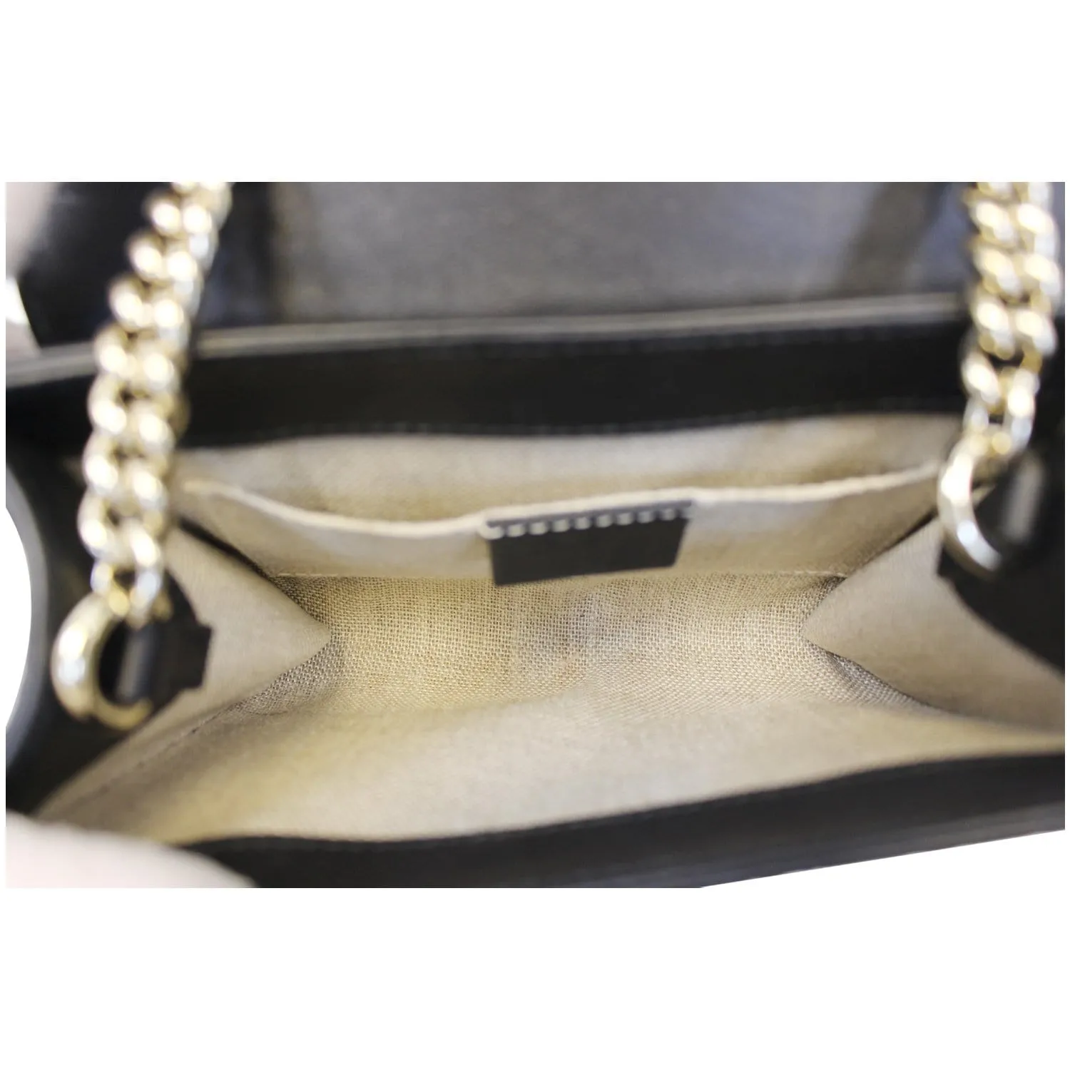 GUCCI Emily Mini Micro GG Guccissima Leather Shoulder Bag Black