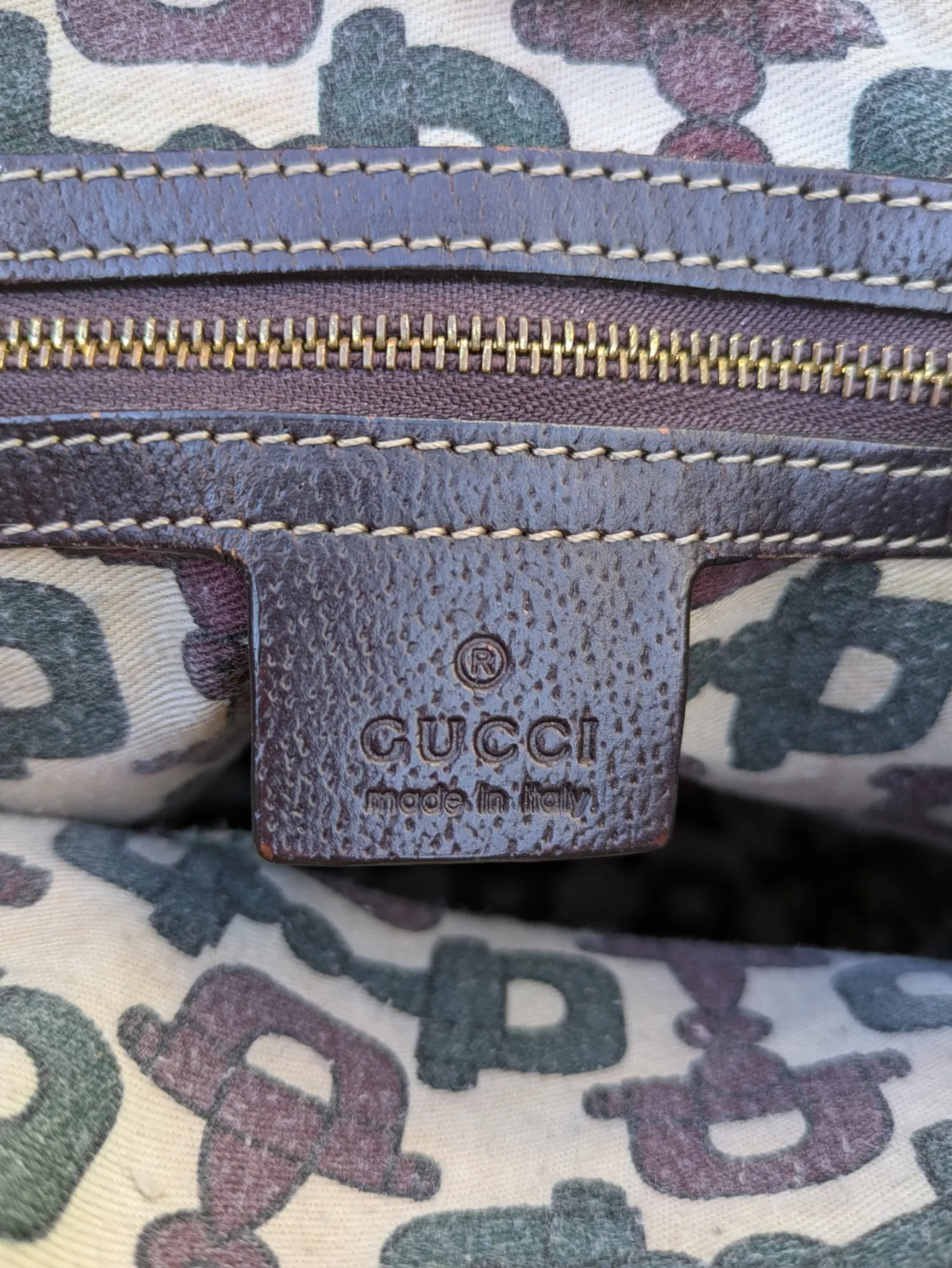 Gucci GG Canvas Mushroom Embroidered Tote Bag