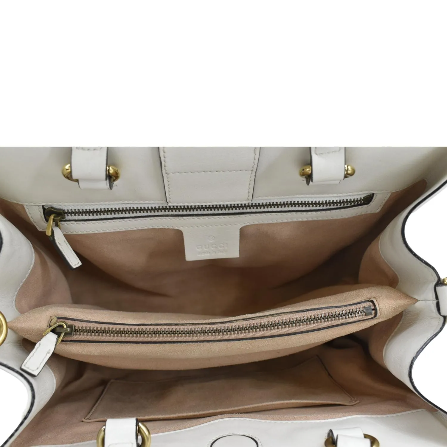 GUCCI GG Marmont Calfskin Matelasse Leather Shoulder Bag Off White 448054