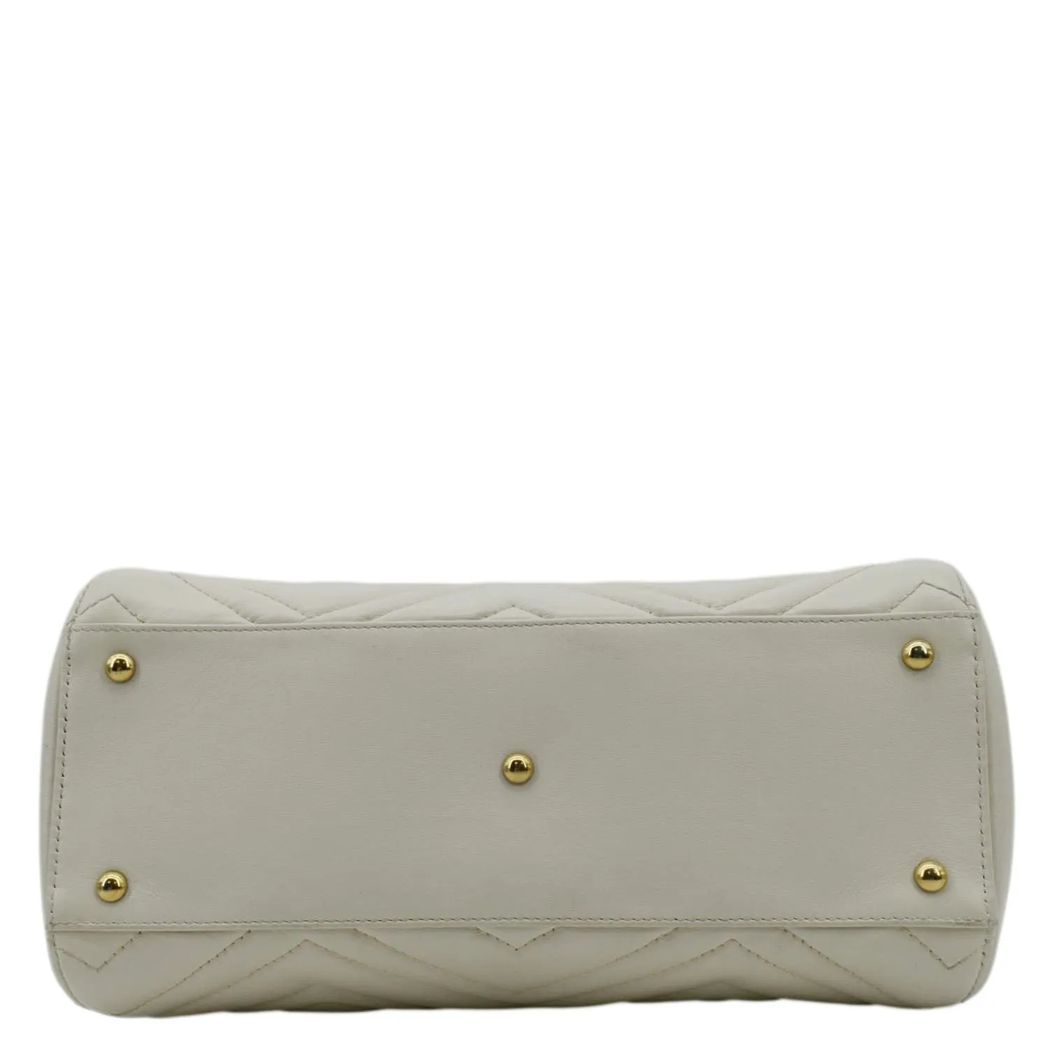 GUCCI GG Marmont Calfskin Matelasse Leather Shoulder Bag Off White 448054