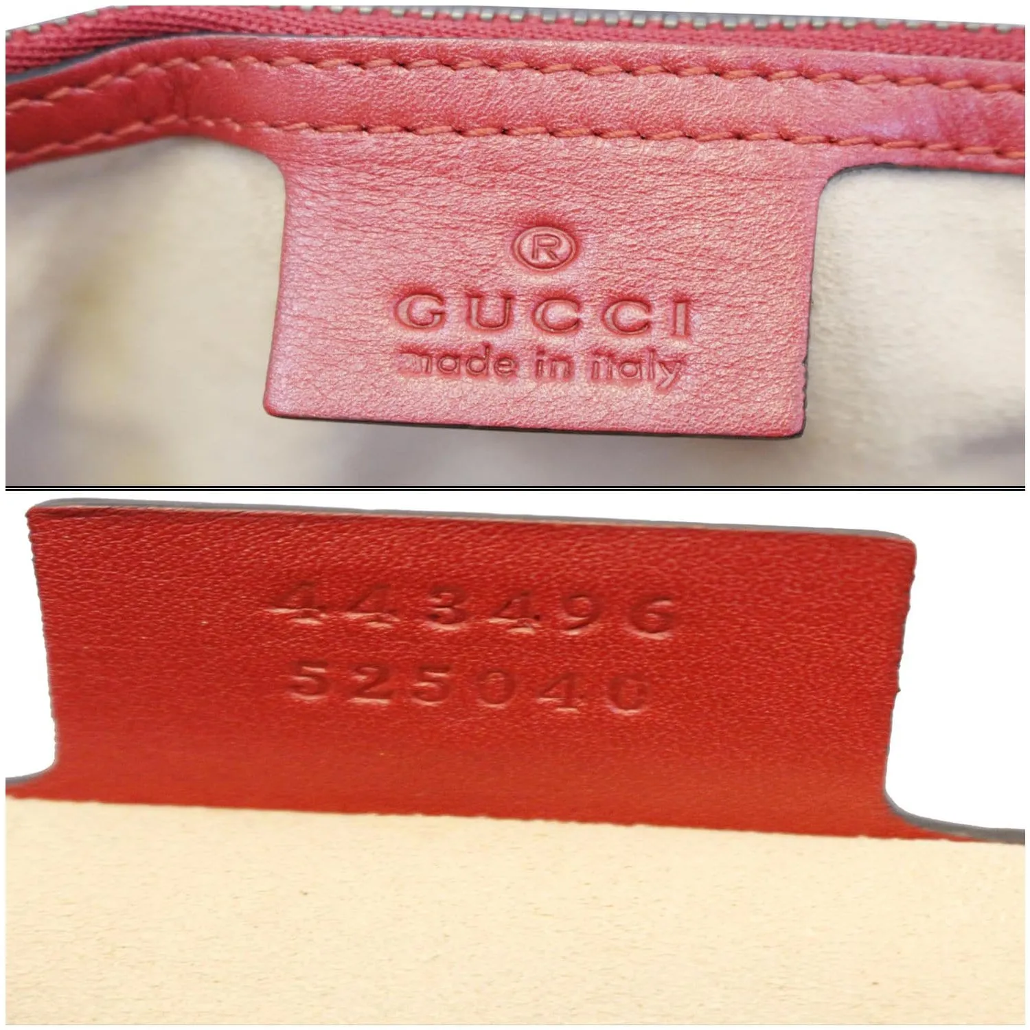 GUCCI GG Marmont Matelasse Leather Shoulder Bag Red 443496