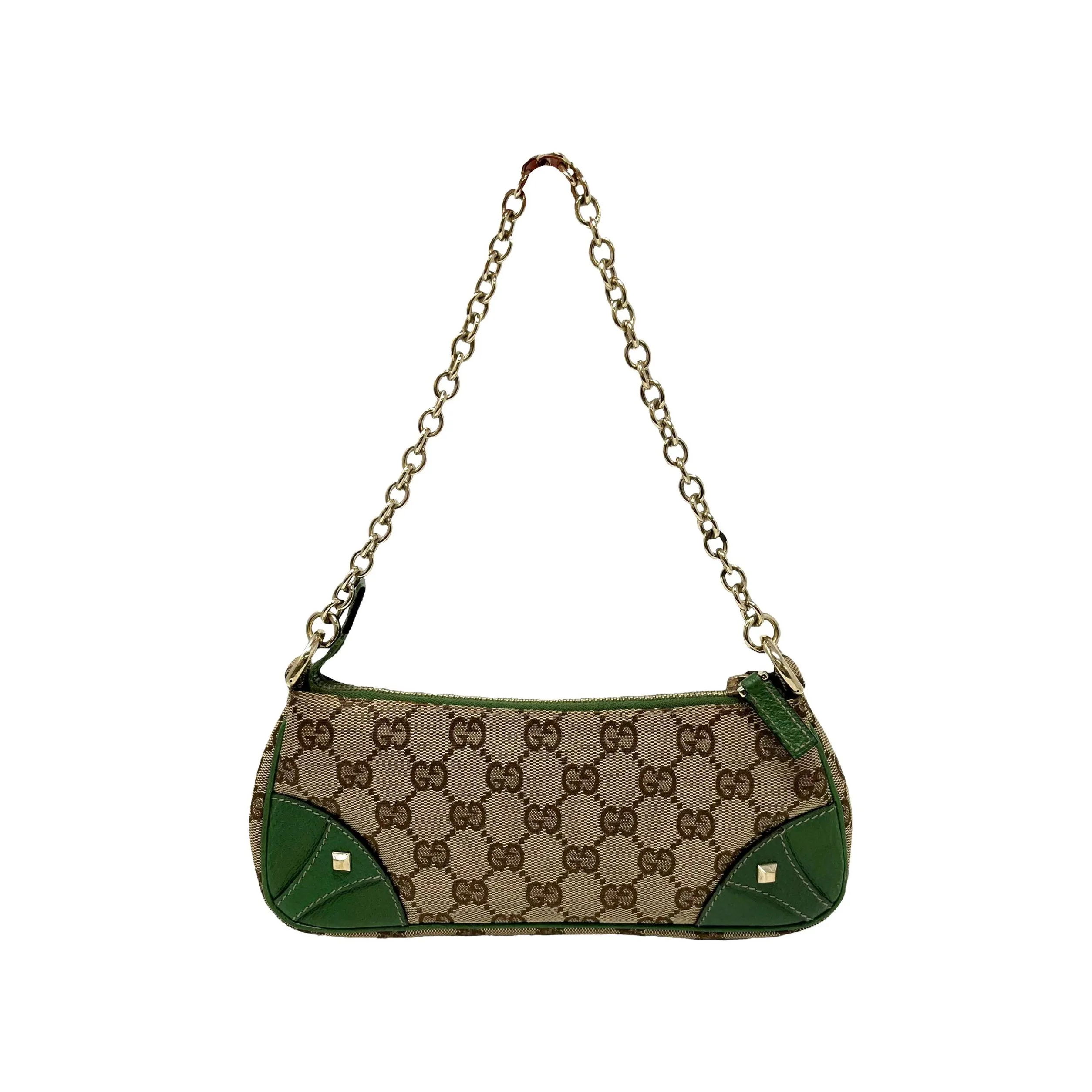 Gucci Green Mini Chain Shoulder Bag