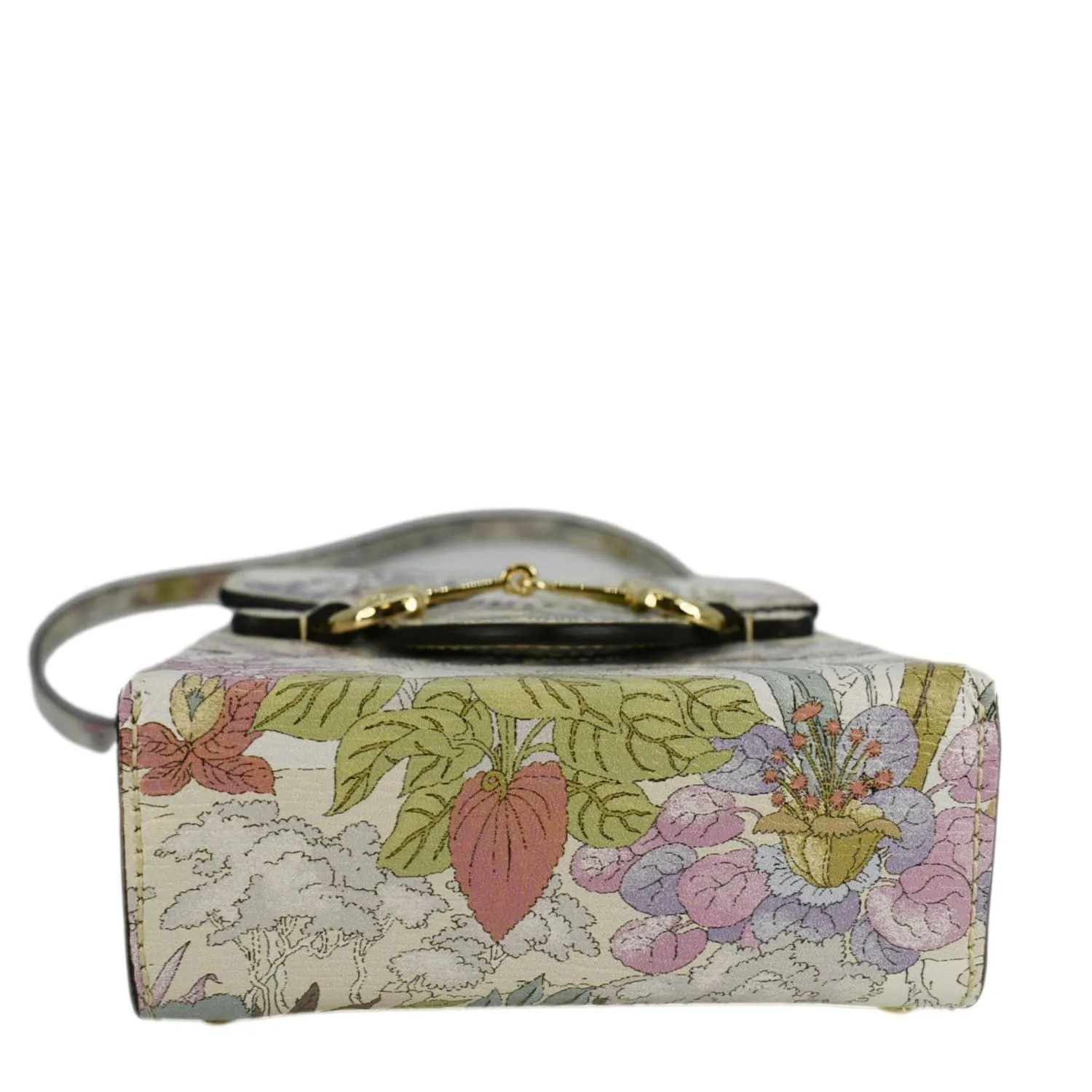 GUCCI Horsebit 1955 Mini Tiger & Flower Leather Shoulder Bag Multicolor 625615