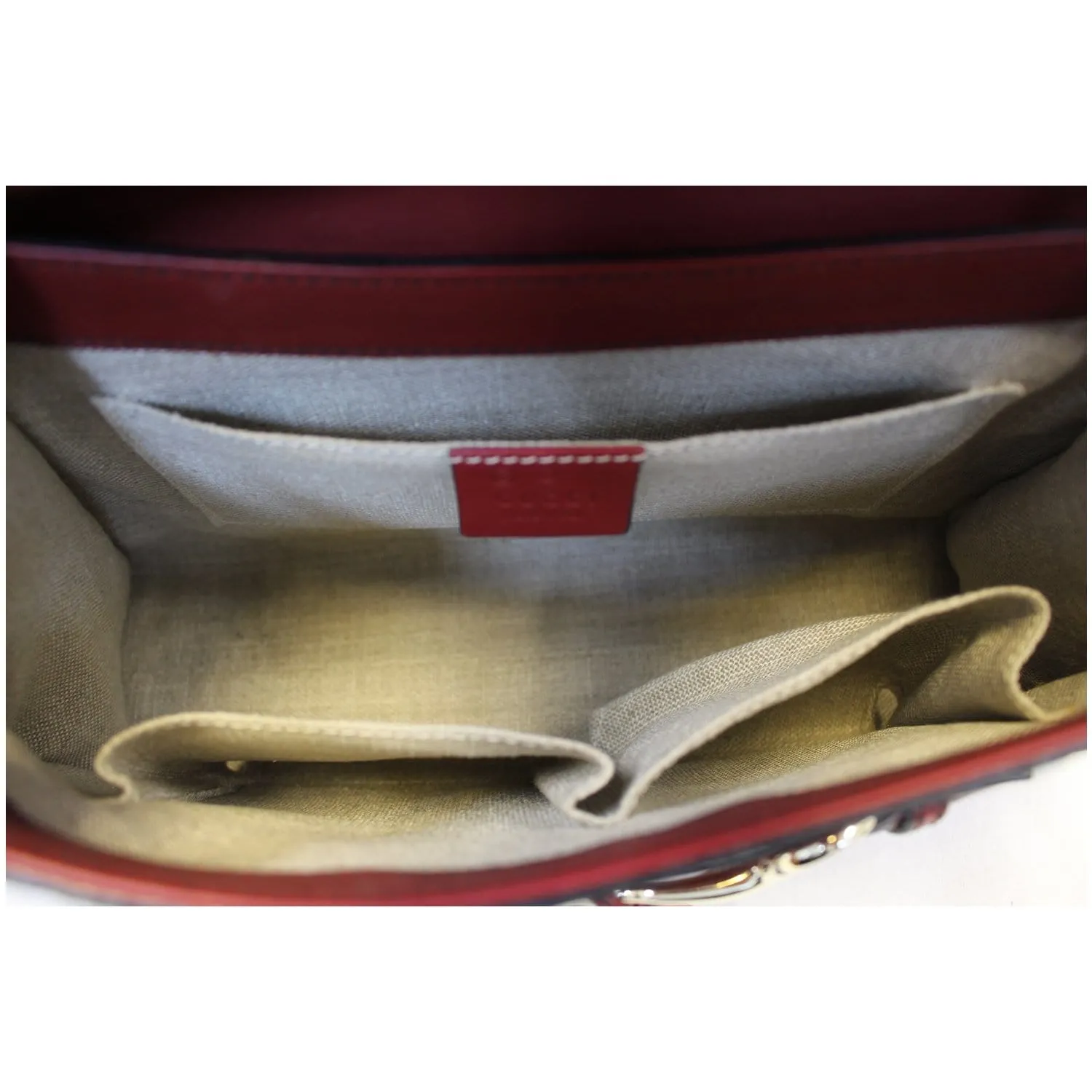 GUCCI Micro Emily GG Guccissima Leather Shoulder Bag 449635 Red