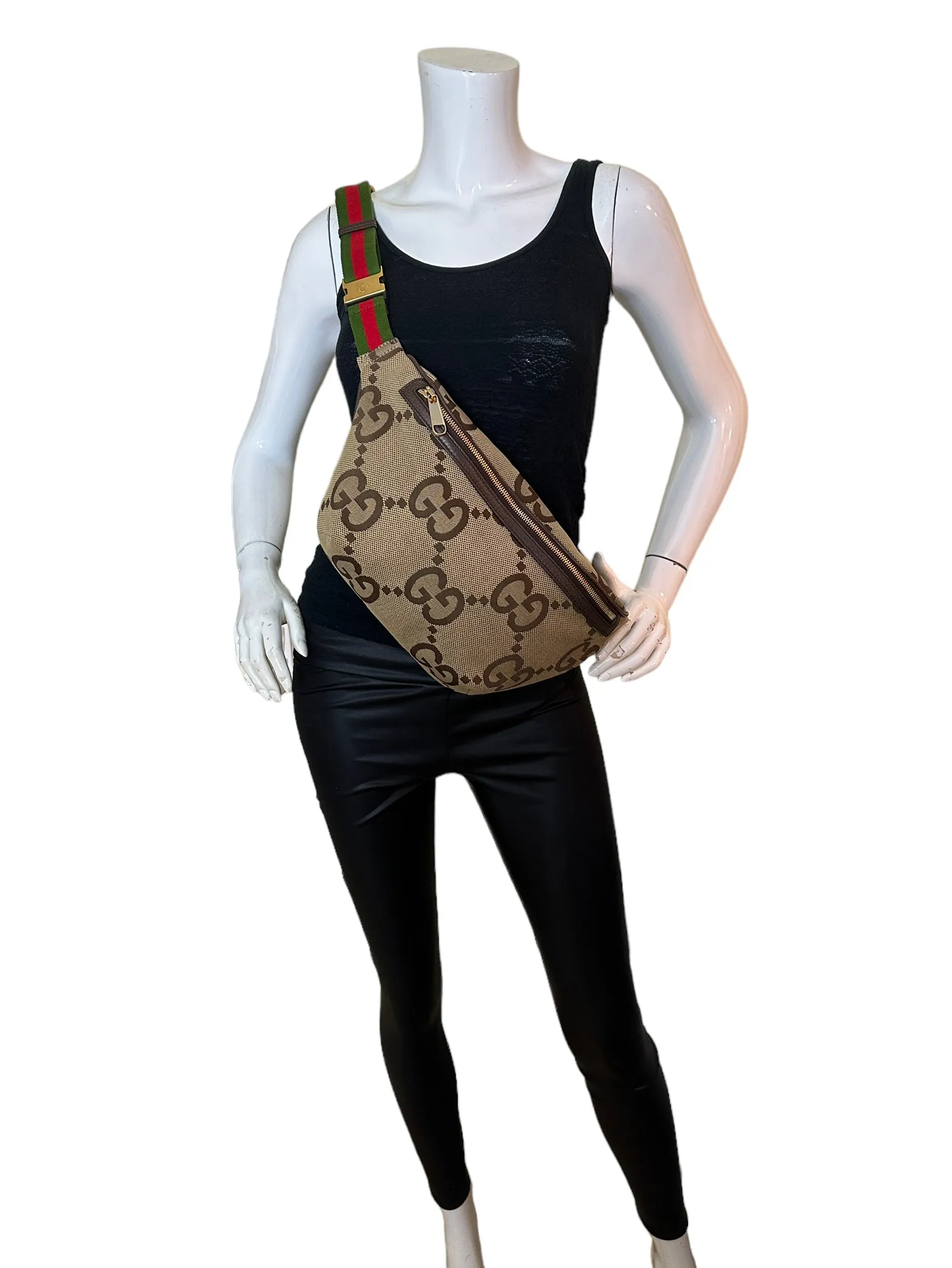 Gucci Monogram Jumbo GG Belt Bag