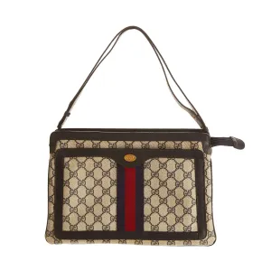 Gucci Navy Blue Logo Shoulder Bag